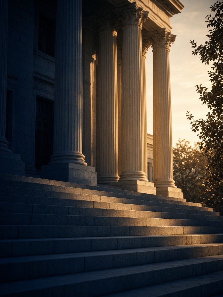 Courthouse architecture representing the law pathway